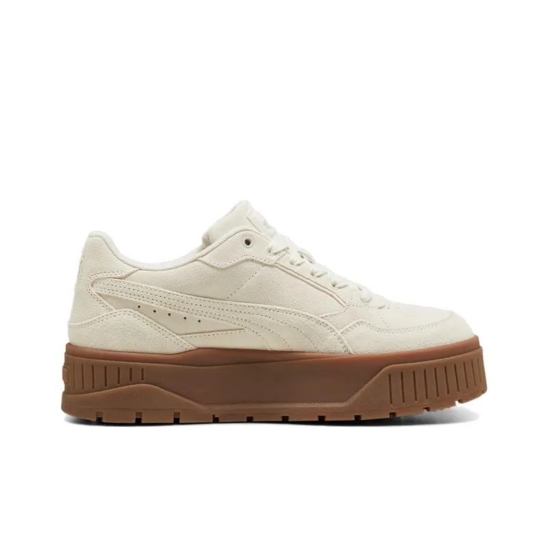 PUMA Karmen Anti Slip Wear Resistant Low Top Skateboard Shoes Women's Beige-1