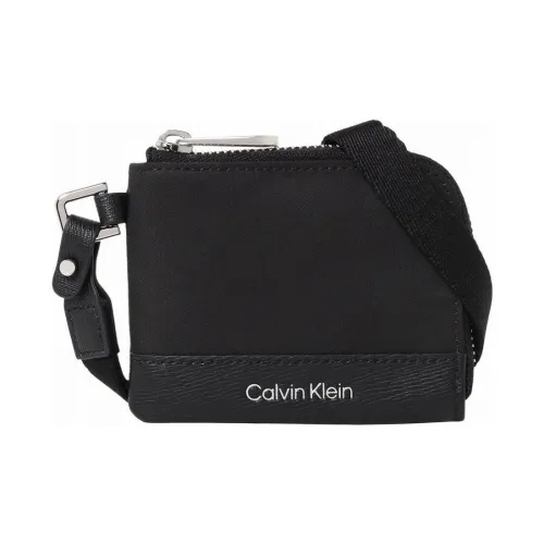 CALVIN KLEIN Polyester Blend With Polyurethane Wallet Men's Black