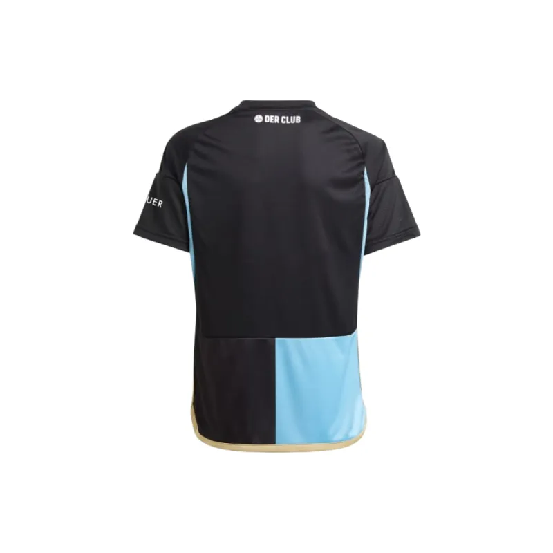 Adidas Soccer Jerseys Men's Black Light Blue-1