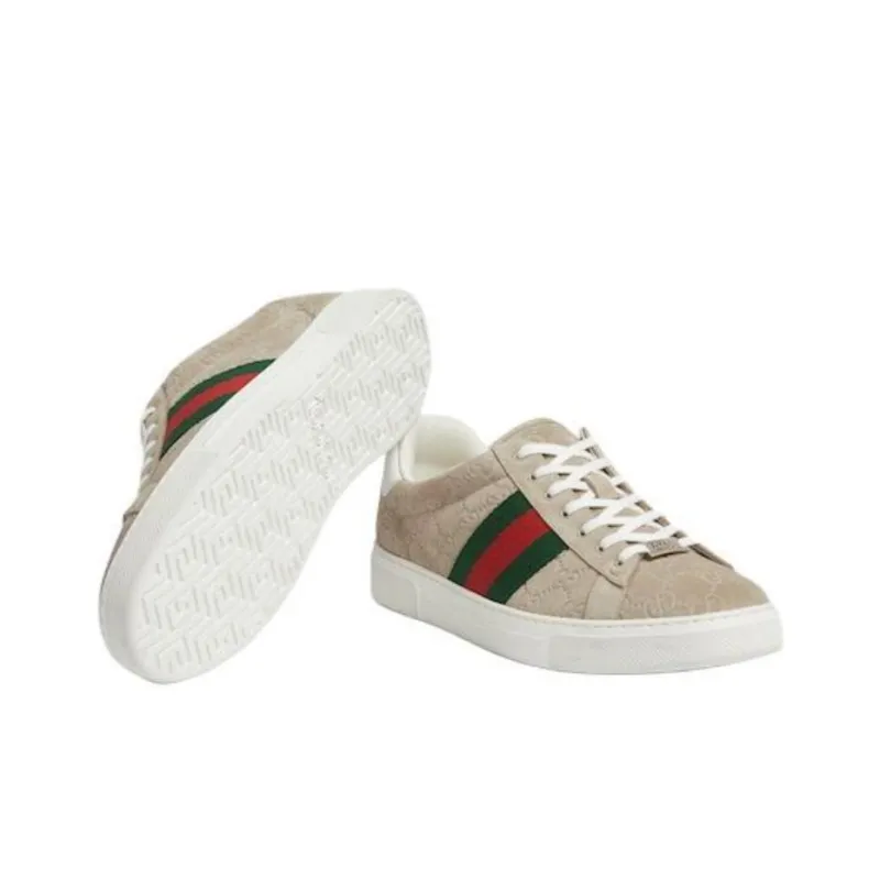 GUCCI Ace Sneaker 'GG Oatmeal Suede'-5