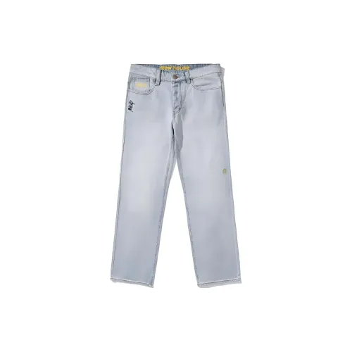 Drew House Smiley Collection Jeans Unisex Light Blue