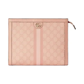 GUCCI Supreme Canvas Clutch Regular Women's Dark Pink