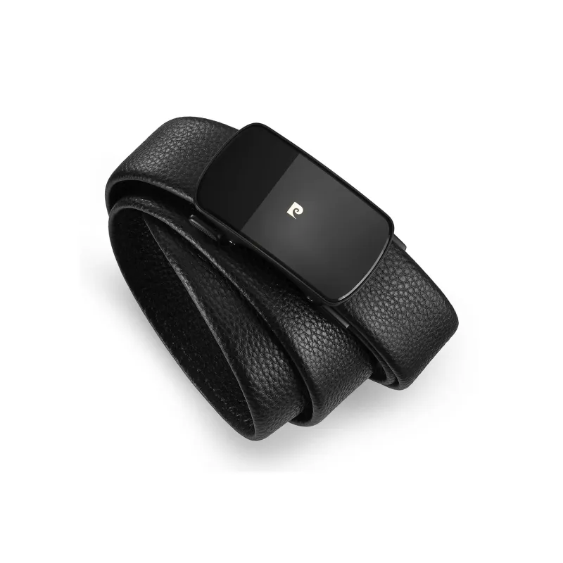 PIERRE CARDIN The First Layer Of Cowhide Is Genuine Leather Belts Men's Black 3.6CM-1