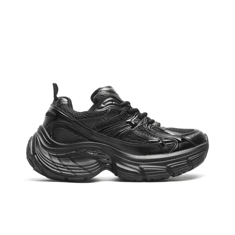 BLVCK PARIS Anti-Slip Wear-Resistant Breathable Height Increasing Low-Top Chunky Sneakers Unisex-2