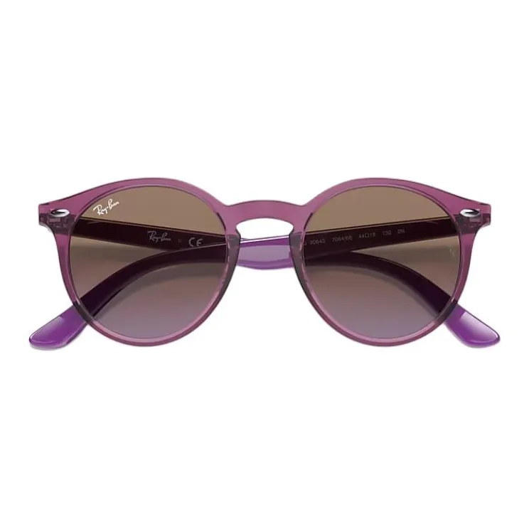 RayBan Injection Molded Round Sunglasses Kids' Purple-5