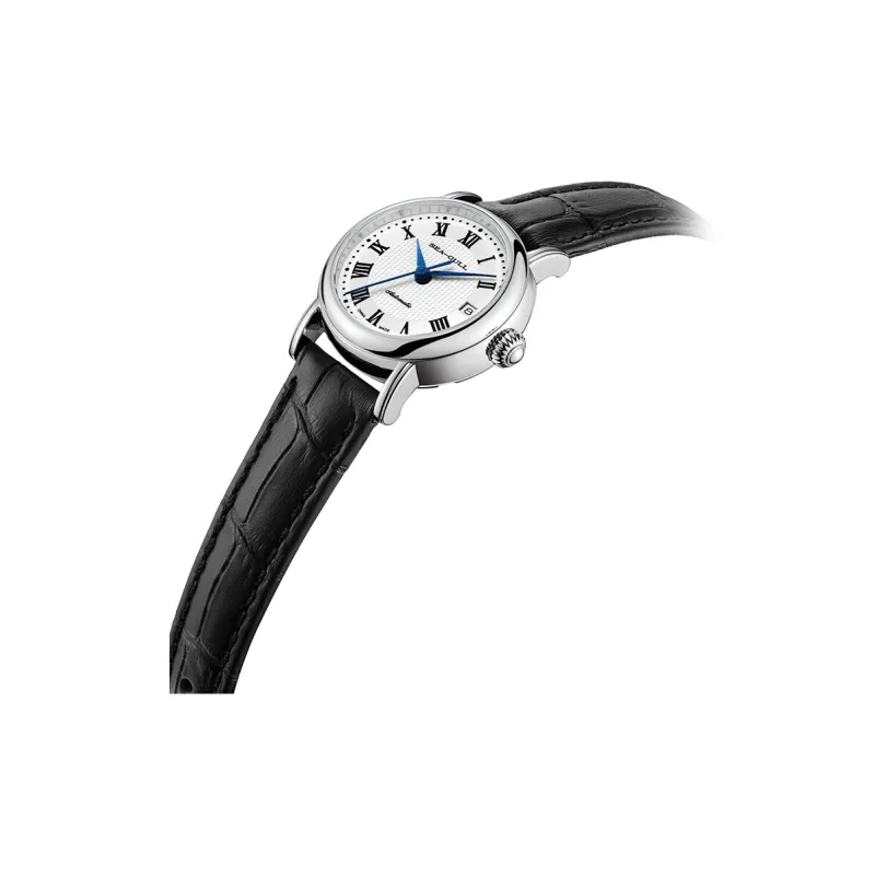 Sea Gull National Automatic Mechanical Movement Genuine Leather Strap Watch Men's Watches White Dial-1