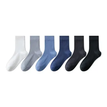 H YXIANG Mid Calf Socks Men's 6 Pack