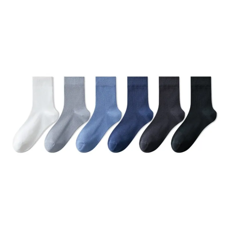 H YXIANG Mid Calf Socks Men's 6 Pack-0