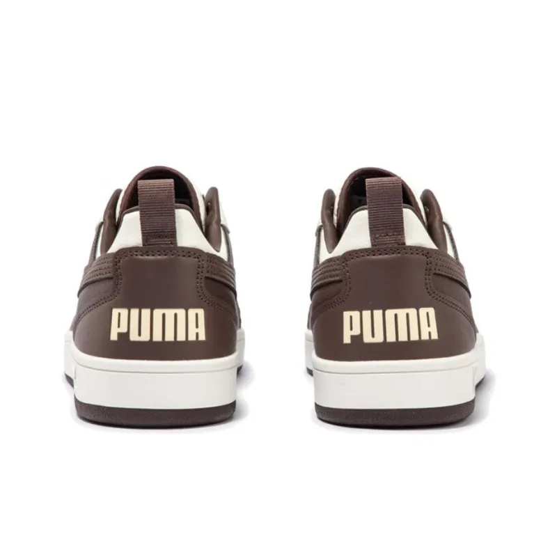 PUMA DRIBBLE Anti Slip Wear Resistant Low Top Skateboard Shoes Unisex Tan-3