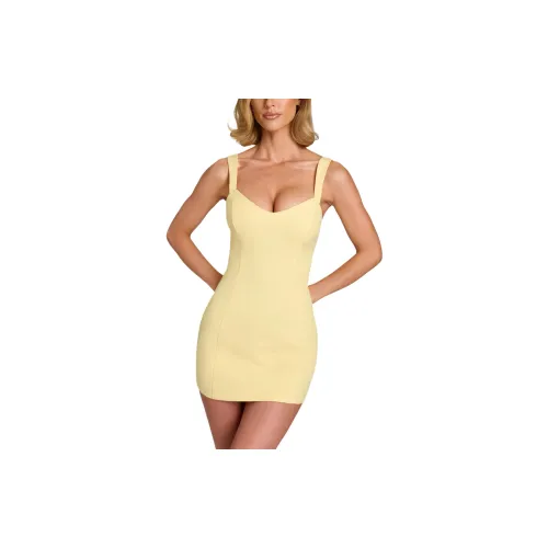 OH POLLY Slip Dresses Women's Pastel Yellow/Light Yellow