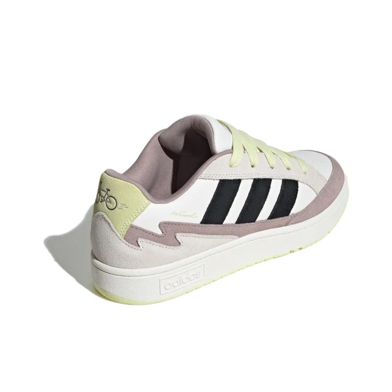 Adidas CARD Anti Slip Wear Resistant Low Top Skateboard Shoes Unisex White Black Purple-2