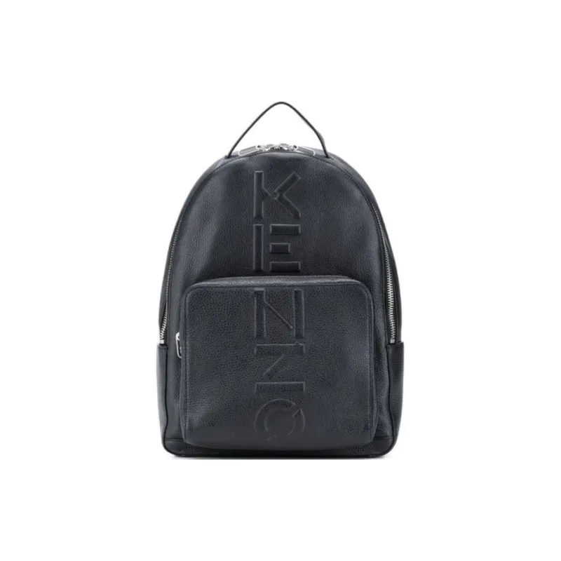 KENZO Leather Backpack Men's Black-0