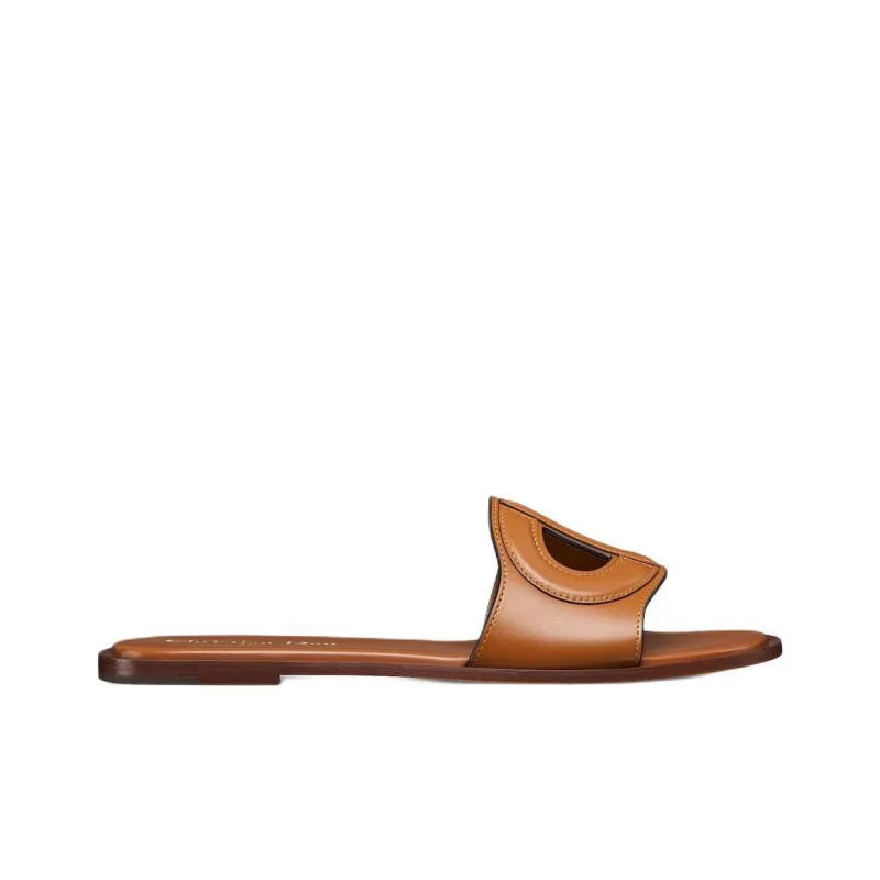 DIOR D Club Slide Slippers Women's Brown-1