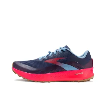 Brooks Catamount Cushioning Wear-Resistant Low-Top Casual Running Shoes Women's Red Blue Gray