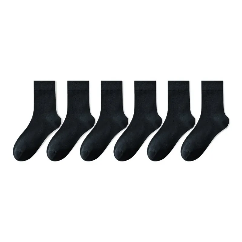H YXIANG Mid Calf Socks Men's 6 Pack-7