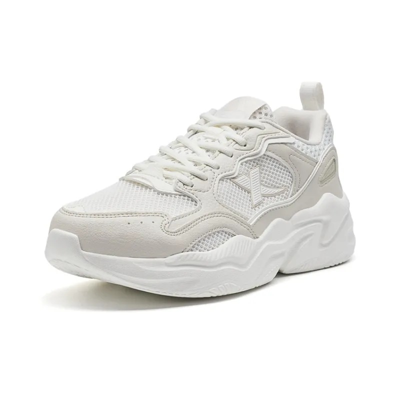 XTEP Lightweight Mid Top Casual Shoes Women's White Sand Gray/Sail White-2