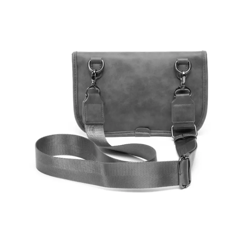 Fillove PU Crossbody Bag, Sling Bag Regular Men's Khaki & Coffee/Gray/Khaki/Dazzle Black-3