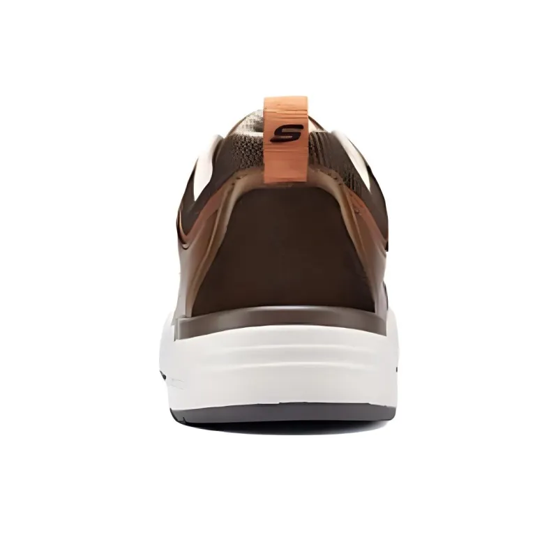 Skechers Wear Resistant Low Top Skateboard Shoes Men's Dark Brown-3