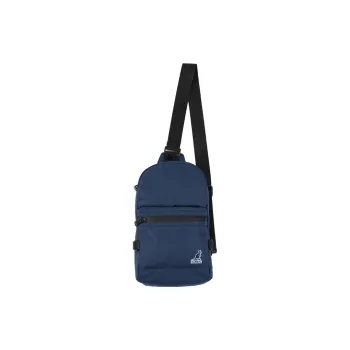 KANGOL Canvas Crossbody Bags Canvas Bag Sling Bags Medium Size Men's Black/Navy Blue