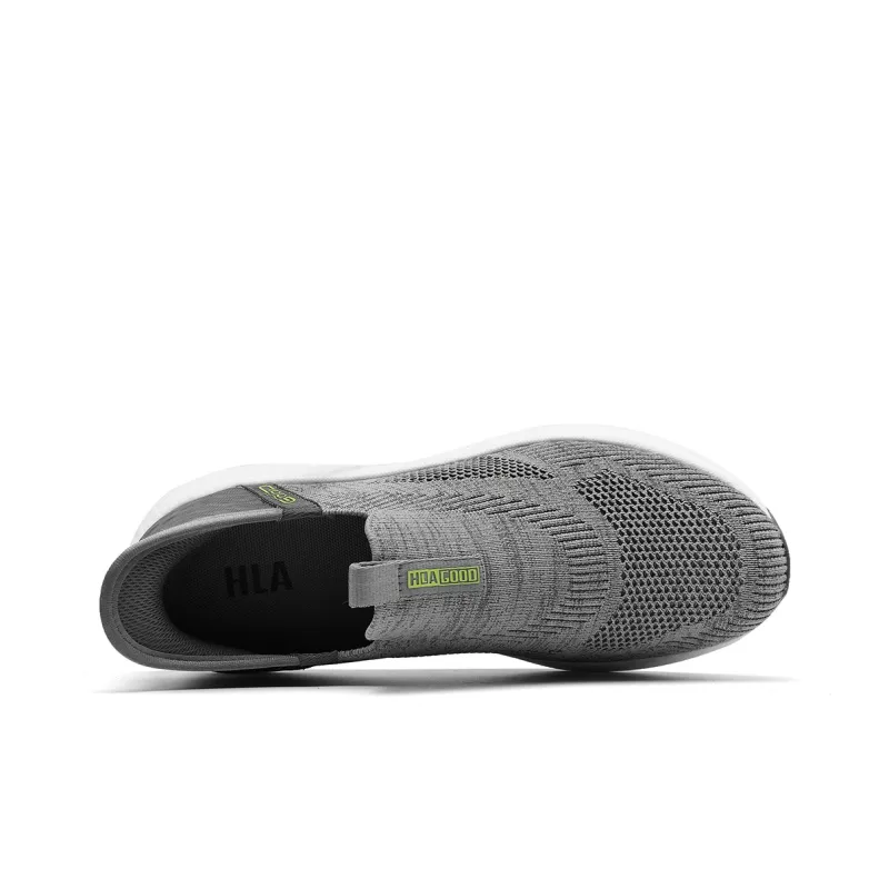HLA Breathable Slip on Mesh Comfortable Height Increasing Casual Shoes Men's-2