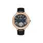 Rose Case Black Dial Leather Strap