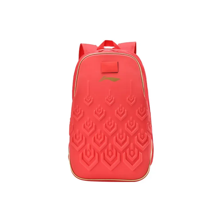 LiNing Fabric Backpack Unisex Red-0