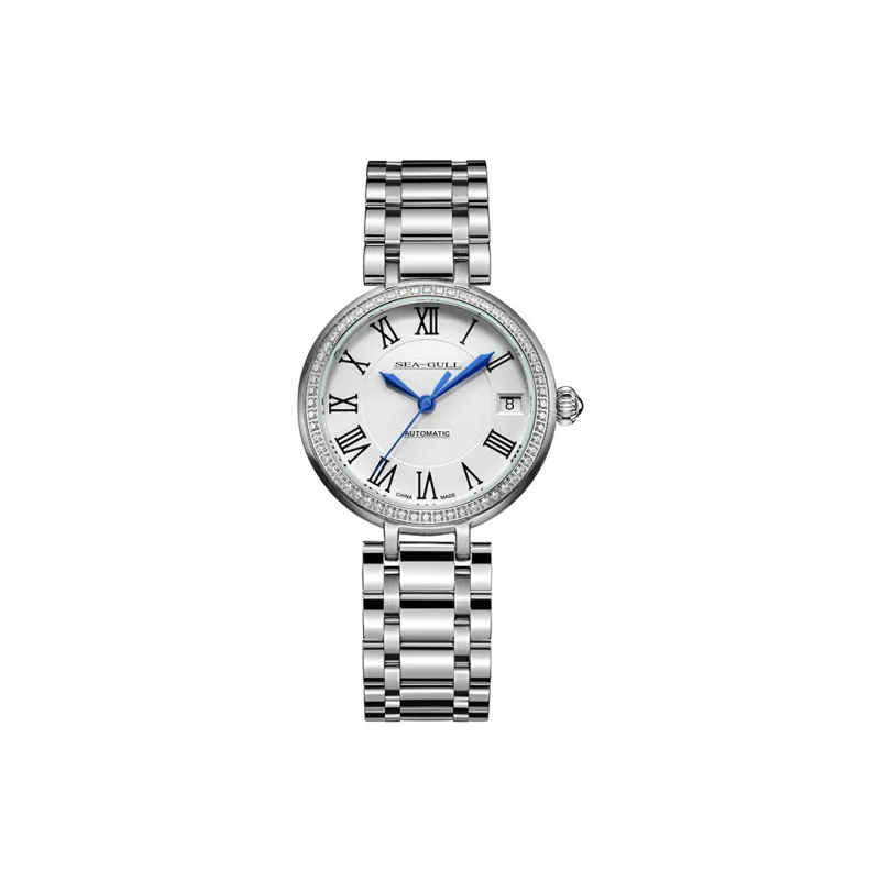 Sea Gull MASTER Automatic Mechanical Movement Steel Strap Watch Women's Watch White Dial-0