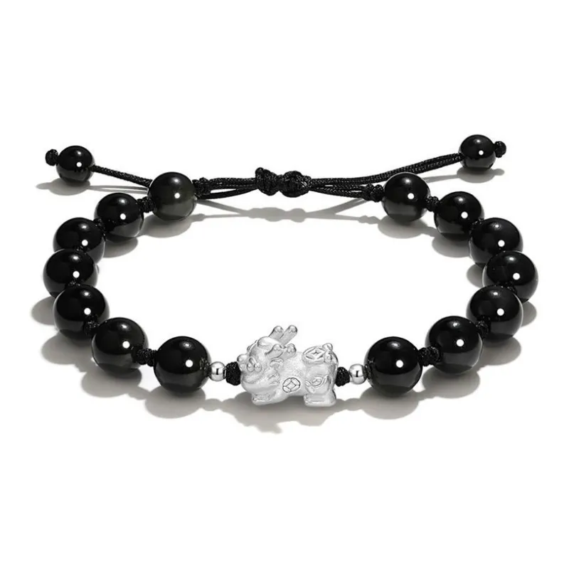 Datang Guoding Obsidian Jade Bracelets Unisex-2