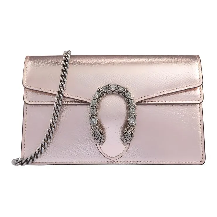 GUCCI Dionysus Cow Leather Shoulder Bag, Crossbody Bag Extra Mini Women's Champagne Pink-0