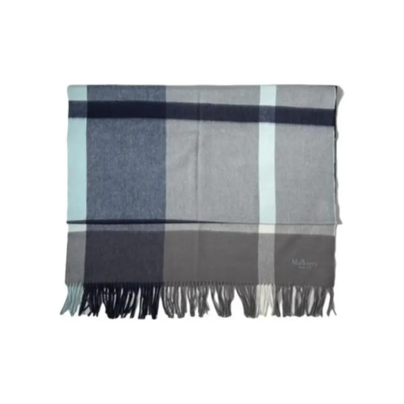 Mulberry Fur Knit Scarves Women's Gray-2