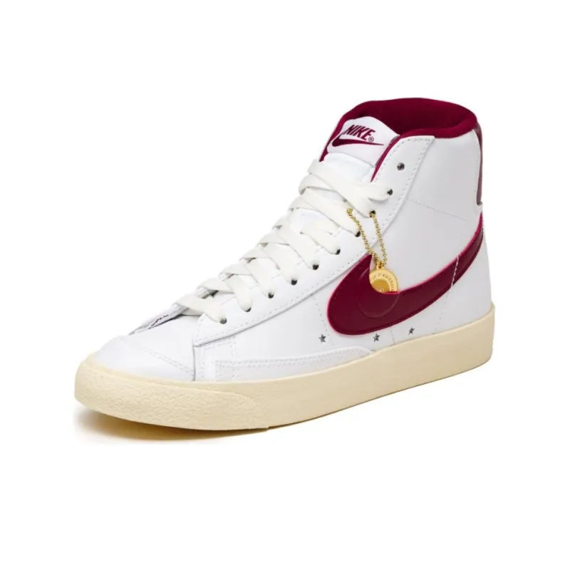 Nike Blazer Cushioning Wear-Resistant Mid-Top Skateboard Shoes Women's White-2