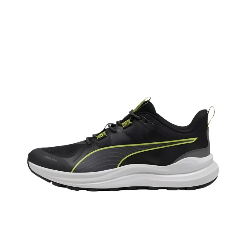 PUMA Reflect Lite Trail Anti Slip Wear Resistant Low Top Trail Running Shoes Men's Black Green-0