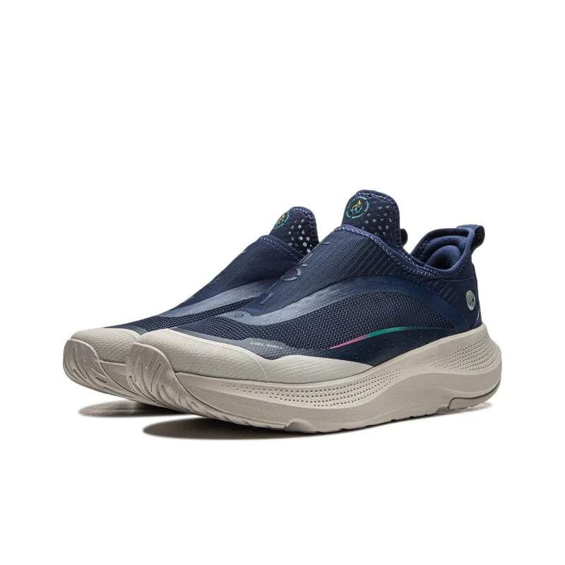 LiNing Cushioning Anti Slip Wear Resistant Breathable Lightweight Rebound Low Top Casual Shoes Men's Blue Gray-2