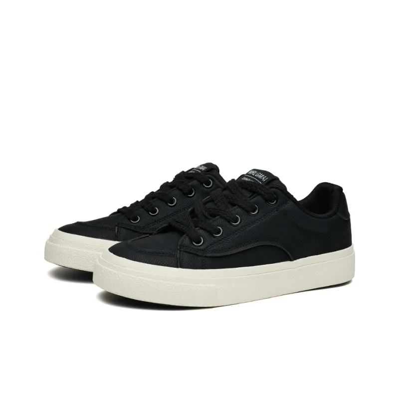 KAISER Slip Resistant Cushioning Abrasion Resistant Low Top Skateboard Shoes Unisex Black-2