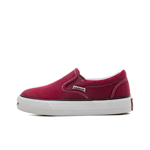 WARRIOR Canvas Shoes Unisex Low-Top Burgundy