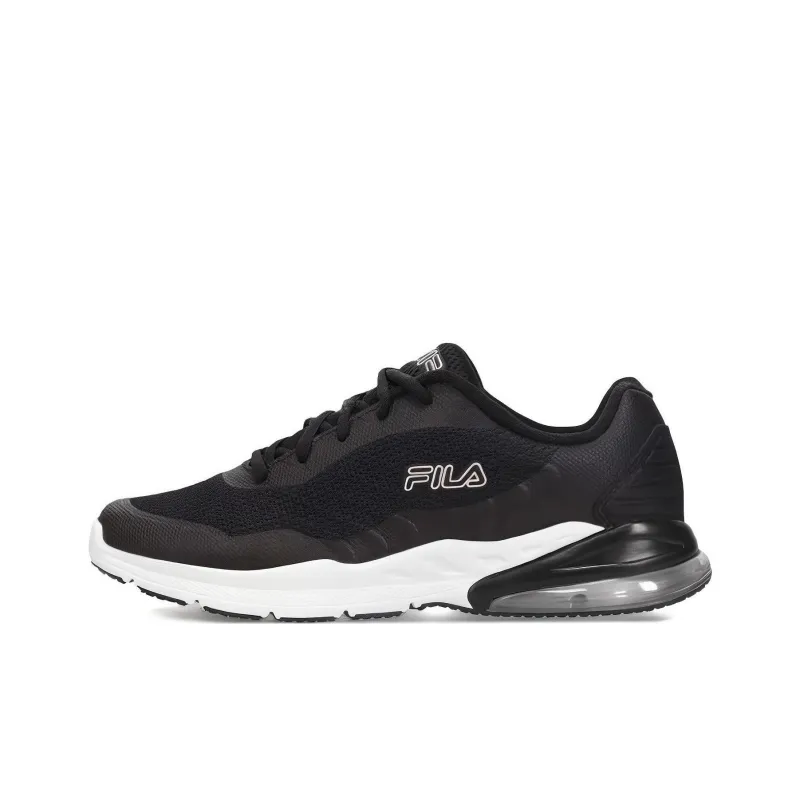 FILA Durable Breathable Low Top Running Shoes Men's Black-0