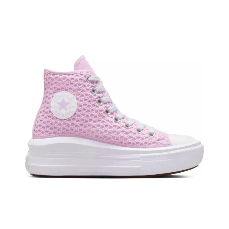 Converse Chuck Taylor All Star Move Anti Slip Wear Resistant High Top Canvas Shoes Women's Pink-1