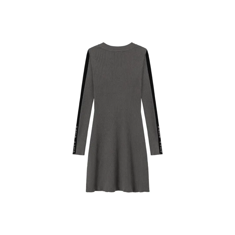 CHUU Long Sleeved Dresses Women's Gray-1