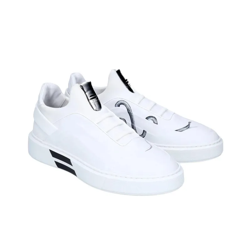 FRANCESCHETTI Frtt Snake Low-Top Skateboard Shoes Men's White-3