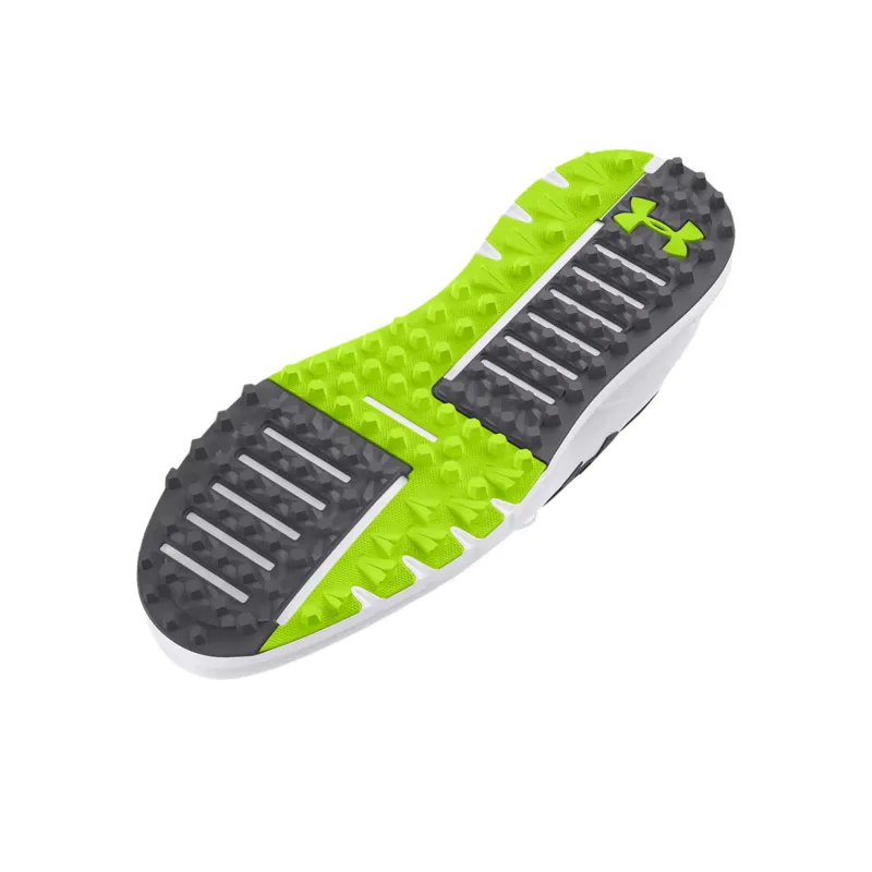 Under Armour Drive Fade Spikeless Anti-Slip Wear-Resistant Low-Top Golf Shoes Men's White Green-4