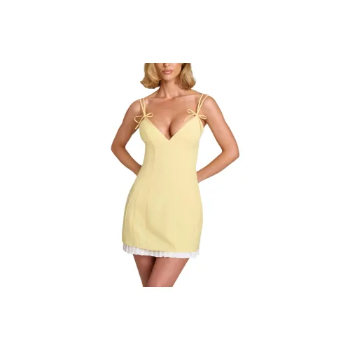 OH POLLY Slip Dresses Women's Pastel Yellow/Light Yellow