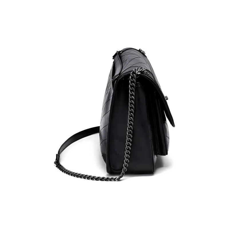 C°BANNER Cow Leather With Synthetic Leather Shoulder Bag Regular Women's Black-5