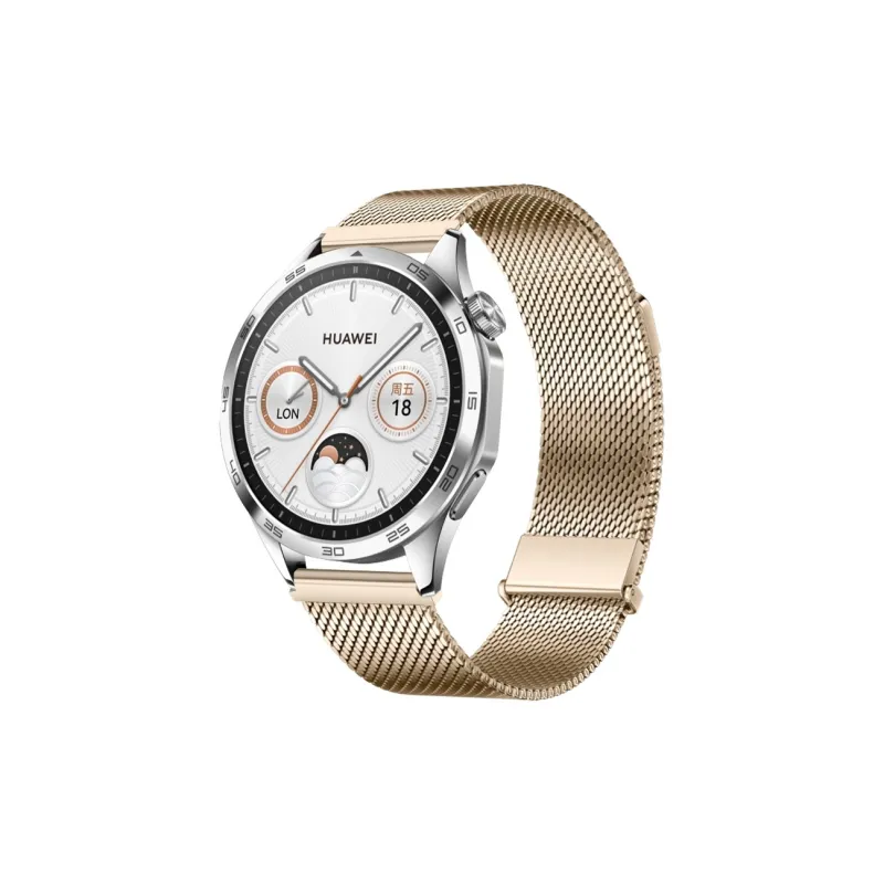 FZRT Double Magnetic Beige Blue Strap Watch Bands Stainless Steel Unisex-5