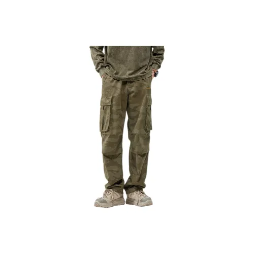 Jeep Casual Pants Unisex Army Green Camouflage