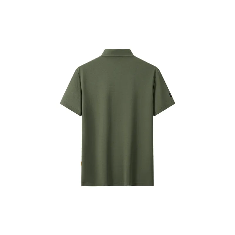 Jeep Small Logo Business Loose Fit Short Sleeved Casual Polo Shirt Unisex-3