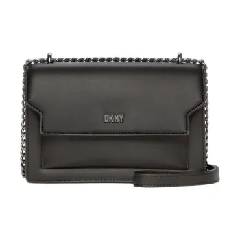 DKNY Leather Shoulder Bag Crossbody Bag Women's Black