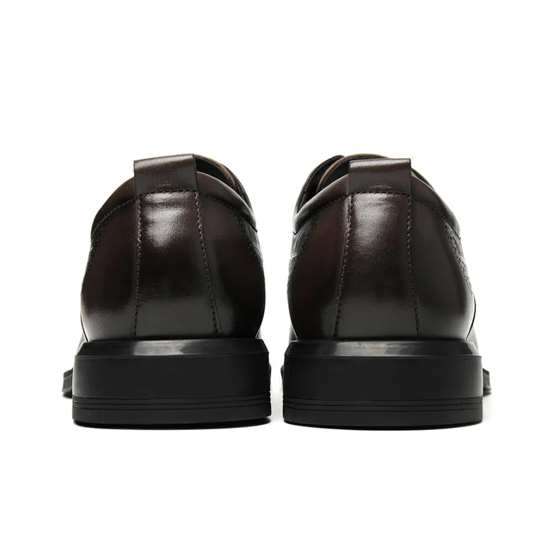 HLA Classic Genuine Leather Dress Shoes Business Pointed Toe Wedding Derby Shoes Men's-11