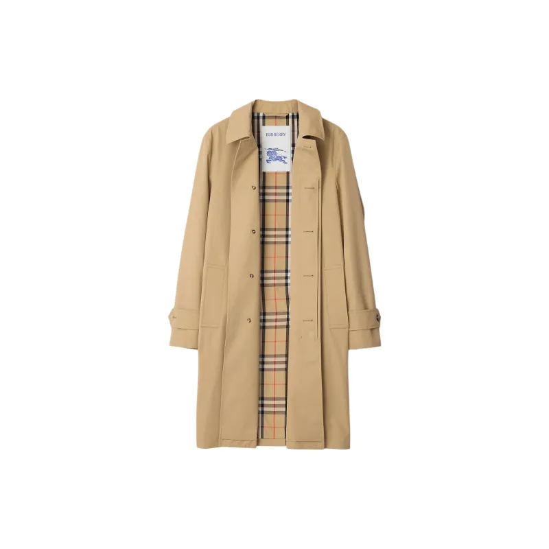Burberry Long Gabardine Car Coat Coats Men's Khaki-1