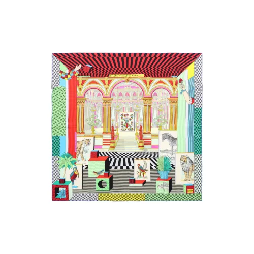 HERMES Silk Scarves Women's Multicolor
