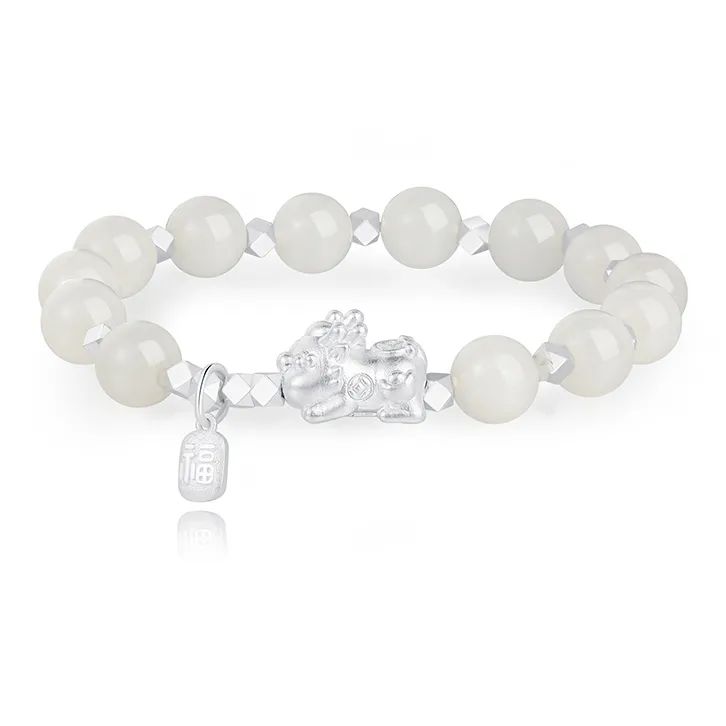 Central Fashion Obsidian Jade Bracelets Unisex-0